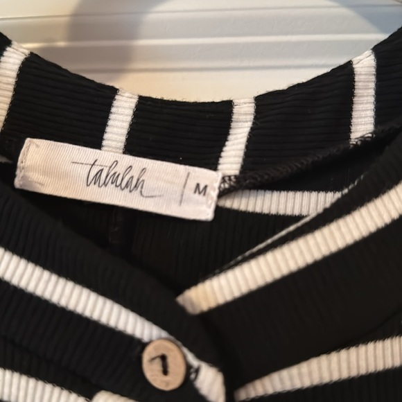 Women’s Talulah size Medium Black and White Shorts Romper - Picture 6 of 7